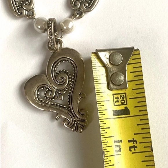 Brighton Silver Heart & Pearl Necklace - Picture 6 of 7